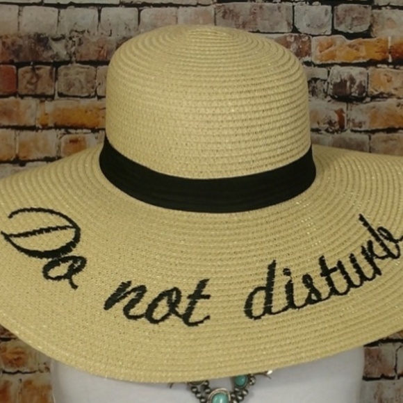 Accessories - Do Not Disturb Floppy Sun Hat-NWT